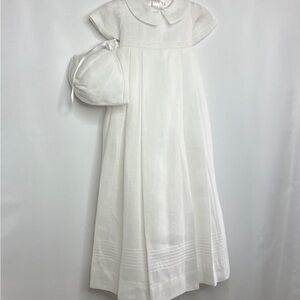 Isabel Garreton White Classic Gown and Bonnet